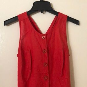 Liz Claiborne - Vintage 100% Linen Dress, 8 Petite